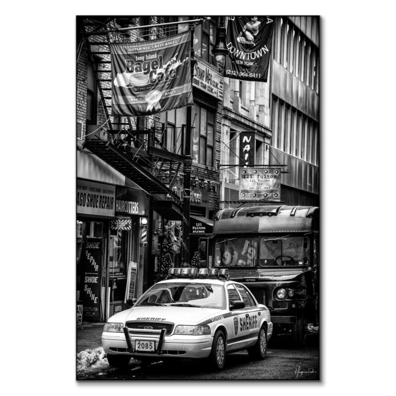 Manhattan Sheriff Black and White Wall Art by Philippe HUGONNARD