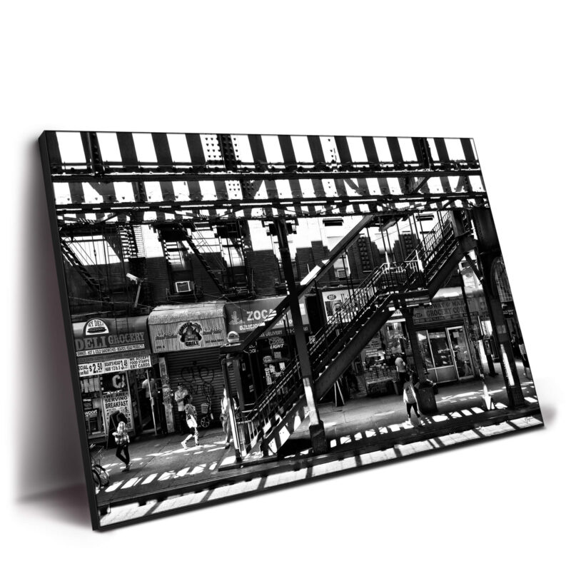 Brooklyn Staircase Black and White Wall Decor by Philippe HUGONNARD