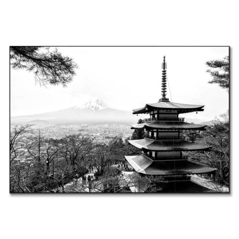 Chureito Pagoda Japan Black and White Wall Art by Philippe HUGONNARD