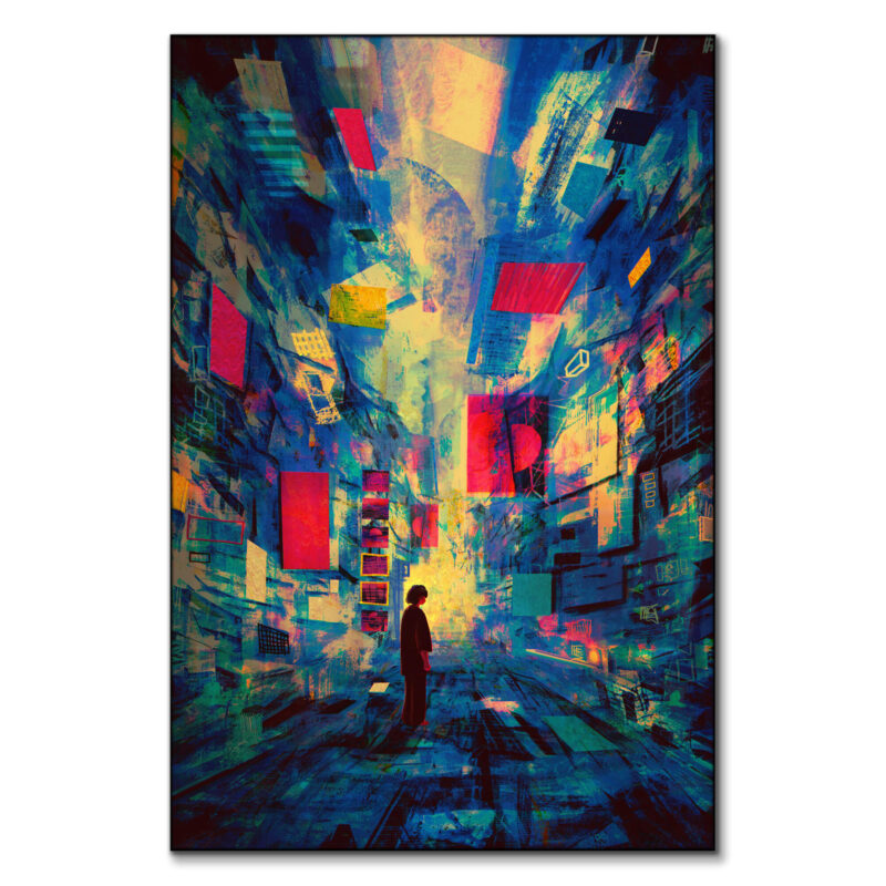 Limerence in Blue Street Vibrant Wall Art by Daniel Ignacio