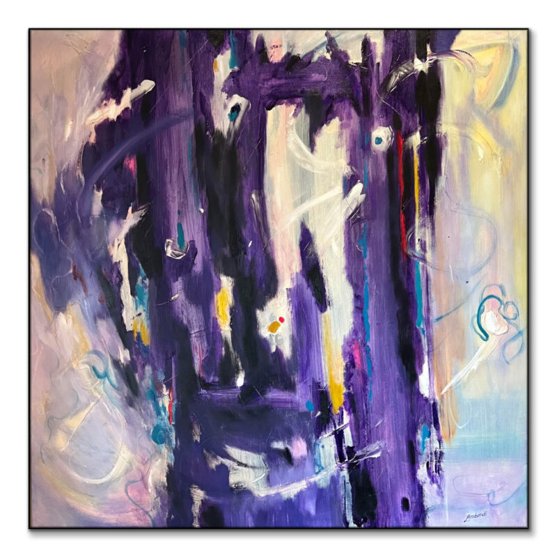 Transparent Man Purple Wall Art by Bob Lombardi