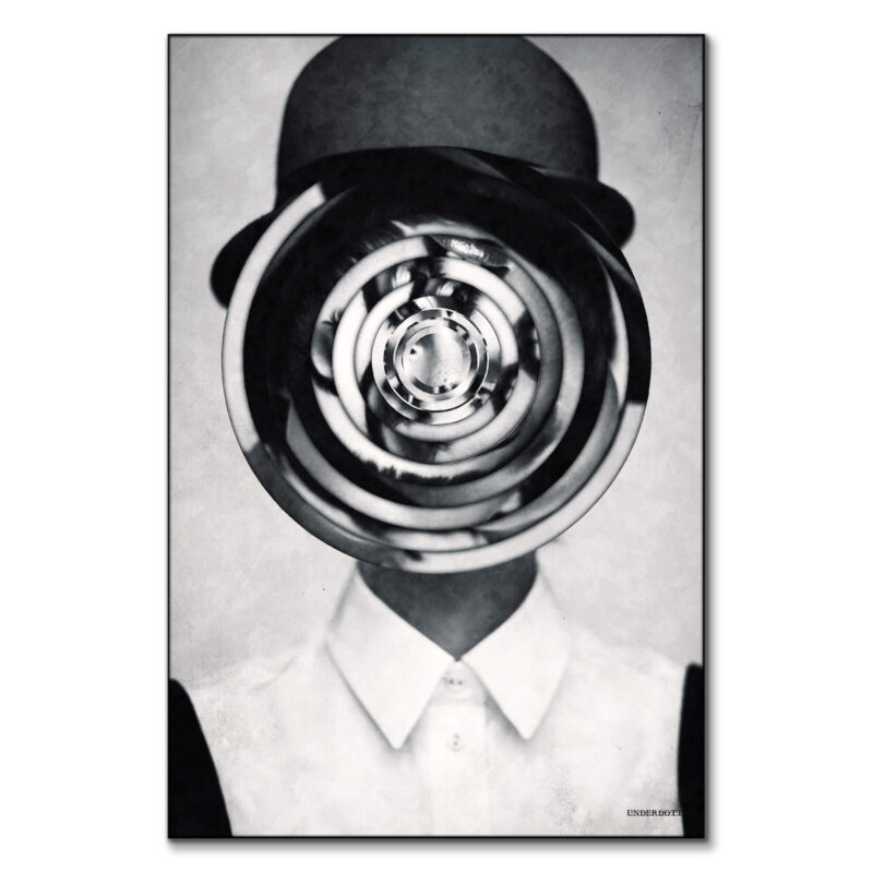 Spin Off Black and White Wall Art by Underdott