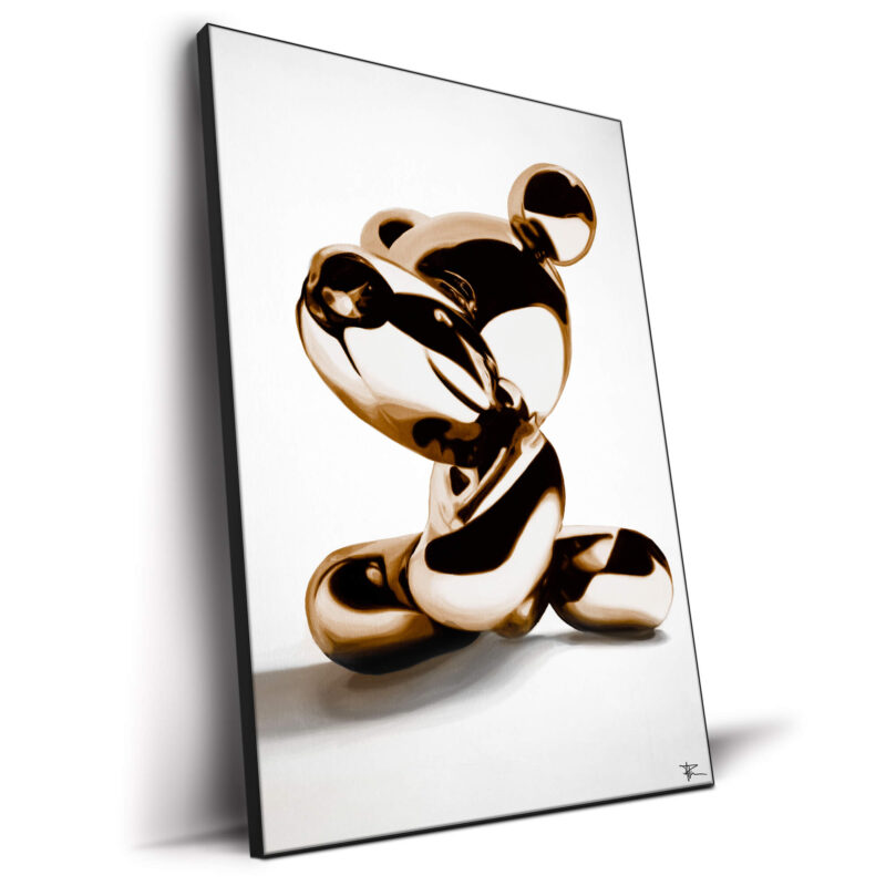 Gold Bear Black and White Wall Decor by P Muir Art