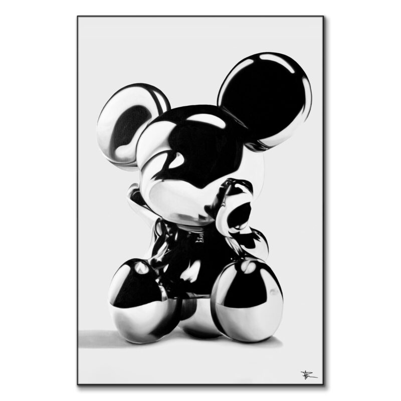 Metal Mouse Black and White Wall Art by P Muir Art