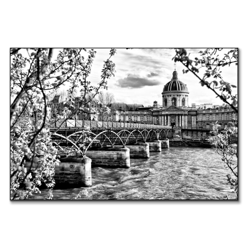 Pont des Arts Black and White Wall Art by Philippe HUGONNARD