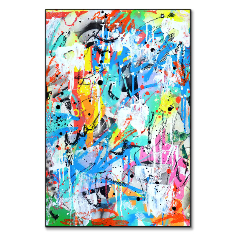 Technicolor Graffiti Vibrant Wall Art by Seek One