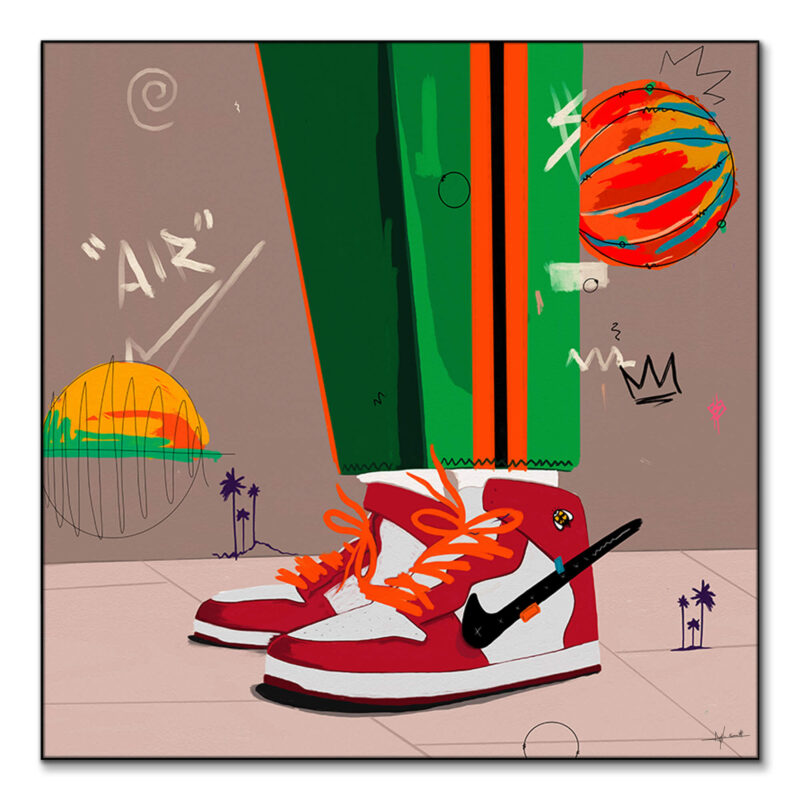 Virgil Street Red Wall Art by Nuwarhol