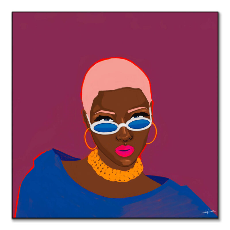 Blue Shade Blue Wall Art by Nuwarhol