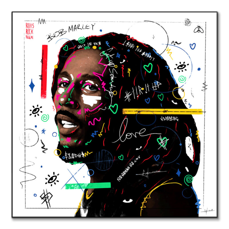 Bob Marley Wall Art by Nuwarhol