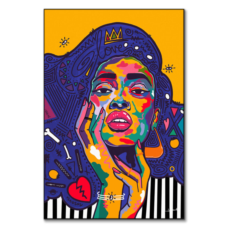 Reign With Love Colorful Wall Art by Nuwarhol