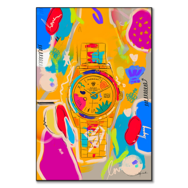 Rolex Monday Vibrant Wall Art by Nuwarhol
