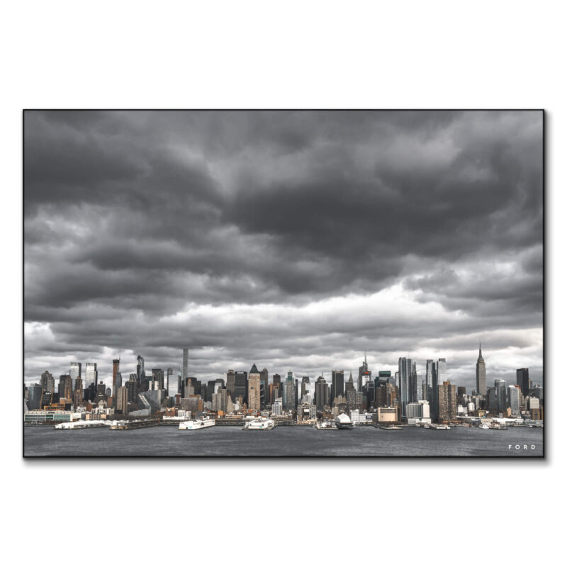 Hazy Skyline Dark Wall Art by Nick Ford