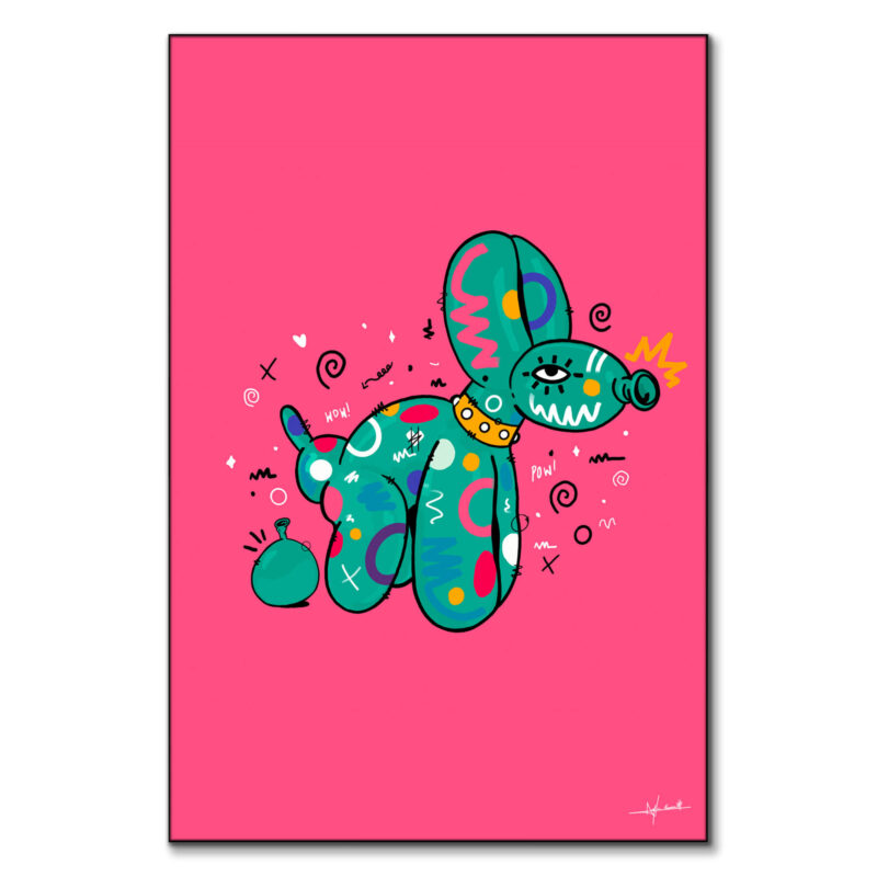 Balloon Dog Vibrant Wall Art by Nuwarhol