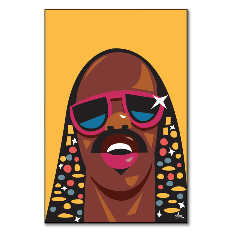 Stevie Wonder Yellow Wall Art by Quincy Ray