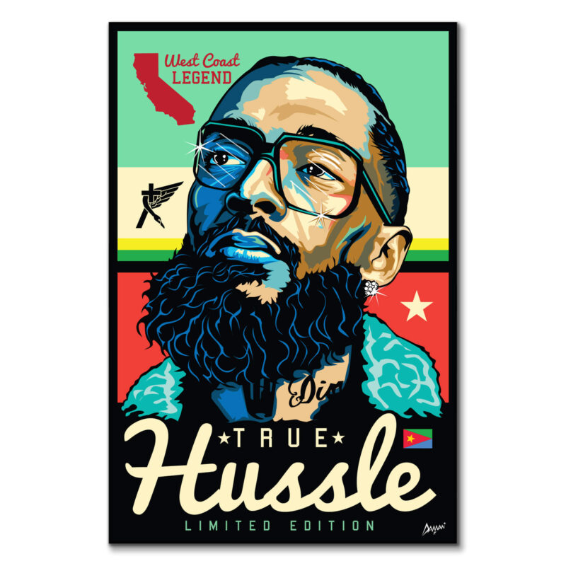 Nipsey Hussle West Coast Legend Vibrant Wall Art by Kelley Jackson