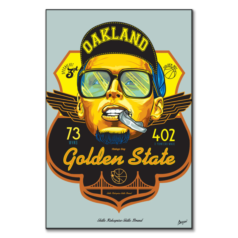 Steph Curry Vibrant Wall Art by Kelley Jackson