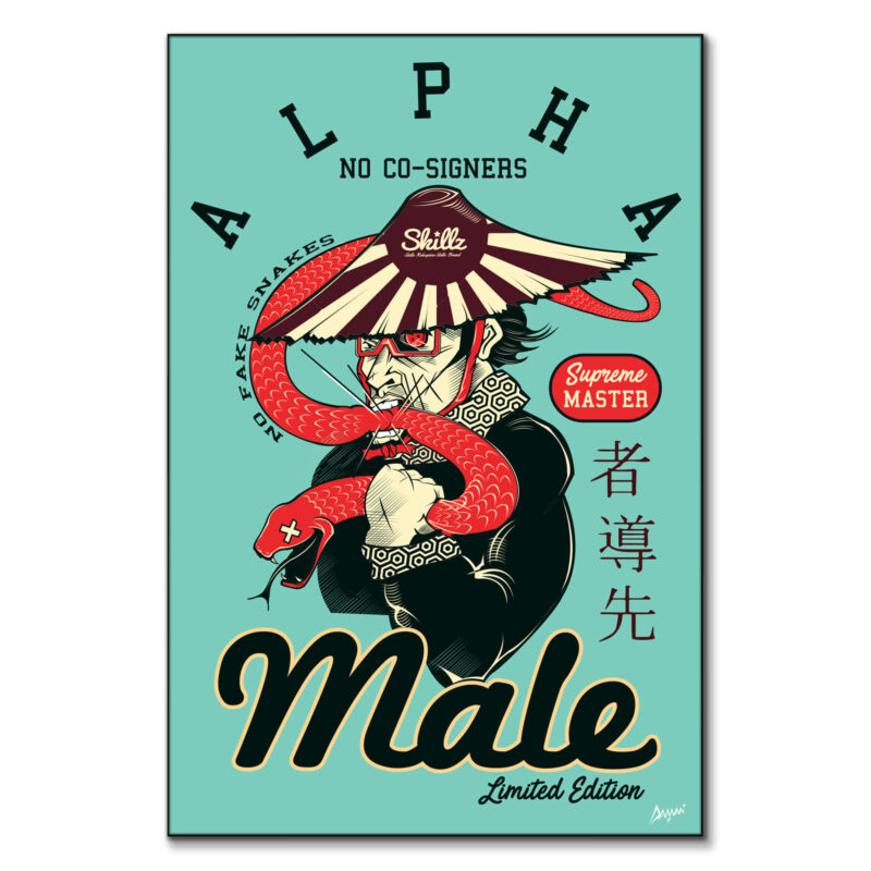 Supreme Master Alpha Male Blue Wall Art by Kelley Jackson