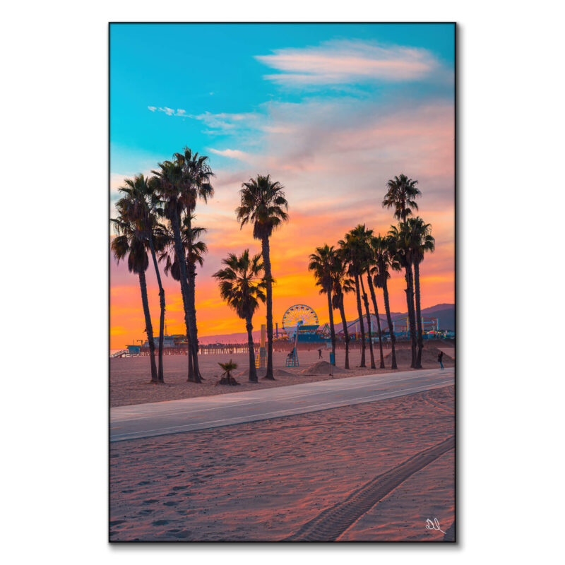 Blue and Orange Santa Monica Orange Wall Art by Deston Isas
