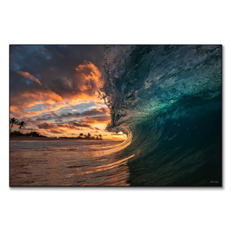 Waves Warm Wall Art by Derek Gomez