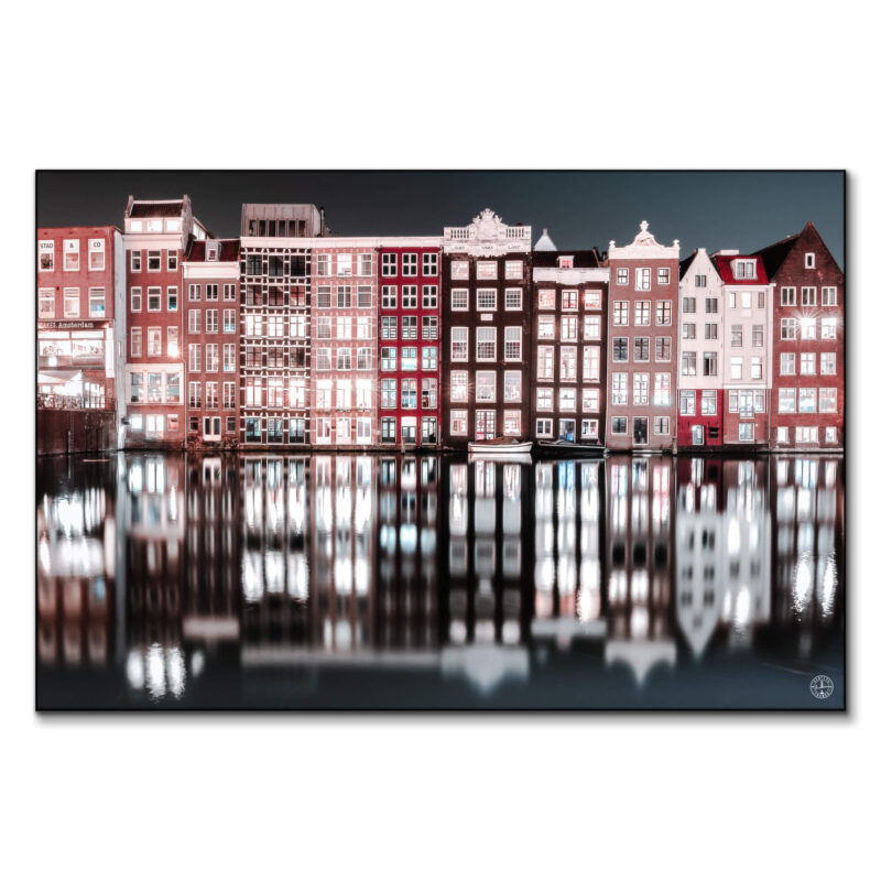 Amsterdam House Reflections Dark Wall Art by Scott Wilson