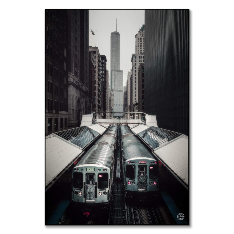 Chicago Trains Cool Wall Art by Scott Wilson