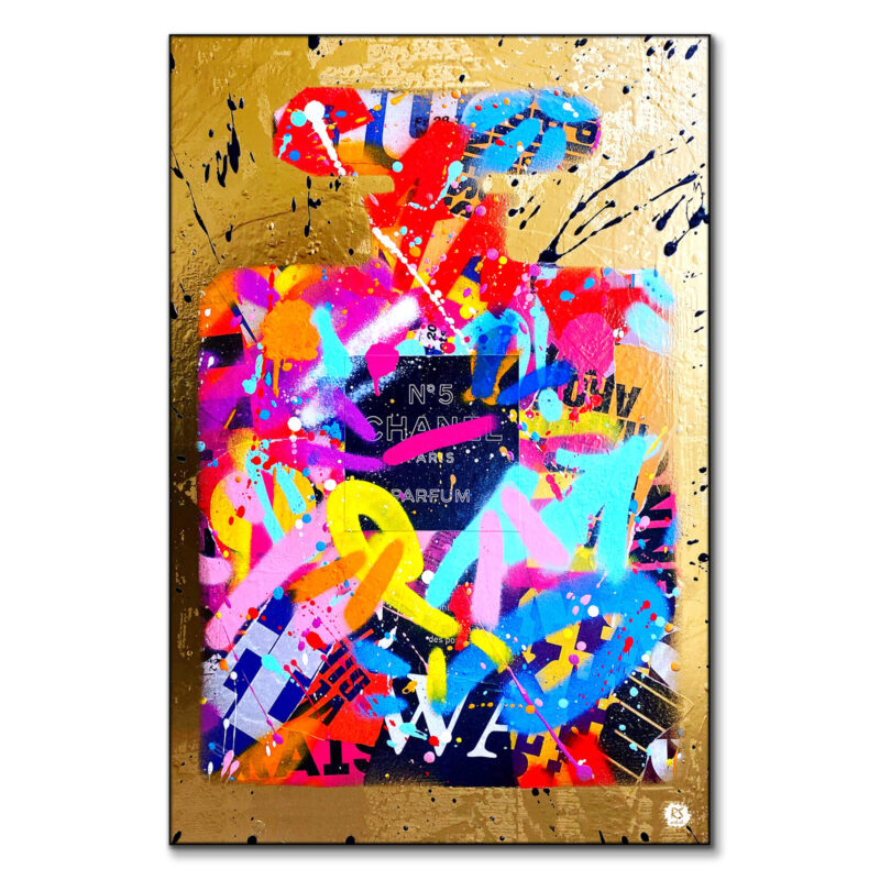 Streety Gold Fragrance Vibrant Wall Art by RS Artist