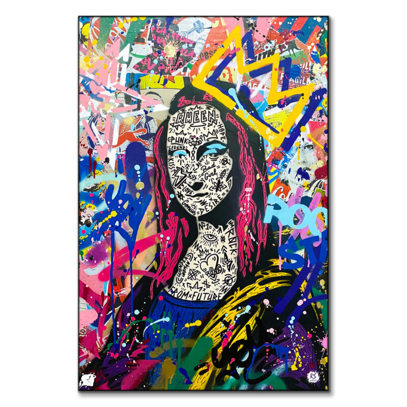 Queen Mona Vibrant Wall Art by RS Artist
