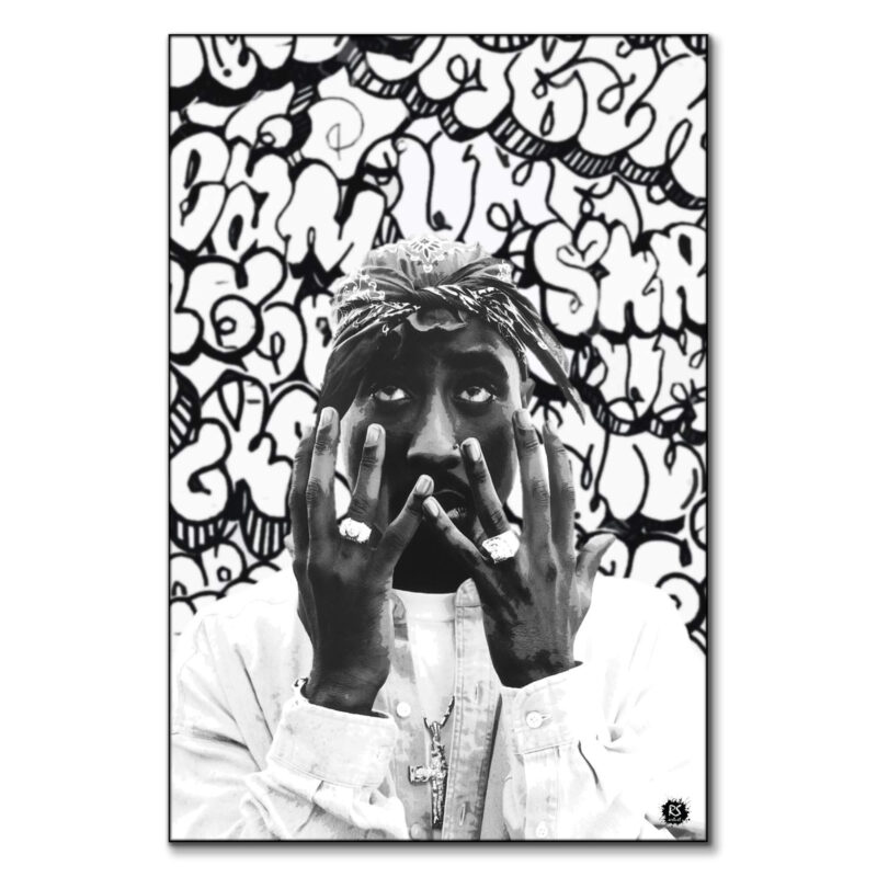 Pray for Hope Black and White Wall Art by RS Artist