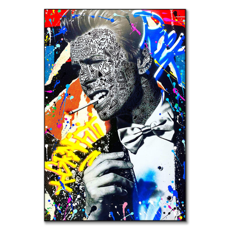 David Bowie Vibrant Wall Art by RS Artist