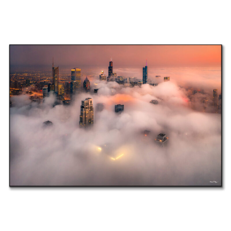 Foggy Skyline Warm Wall Art by Michael Meyers