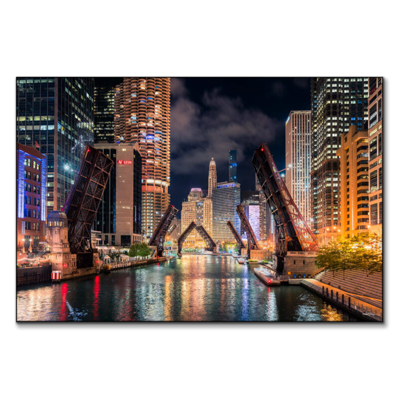 Bridges Up Dark Wall Art by Michael Meyers