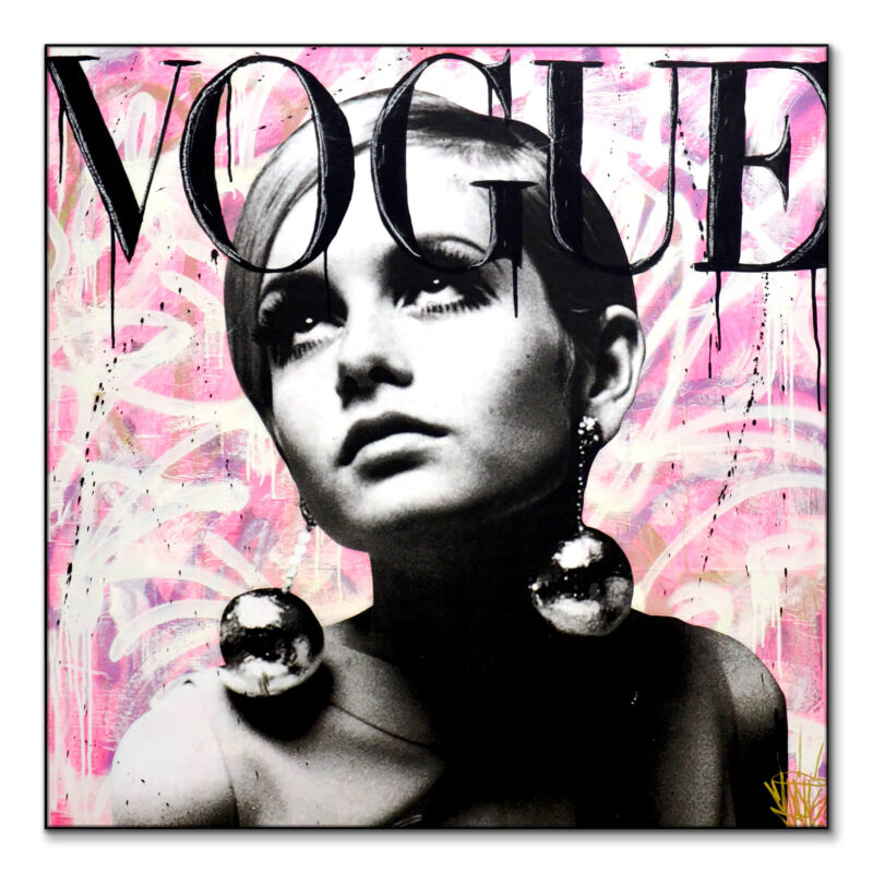 Twiggy x Vogue Black and White Wall Art by Seek One