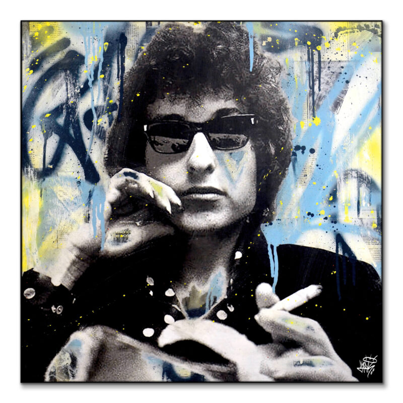 Bob Dylan Vibrant Wall Art by Seek One