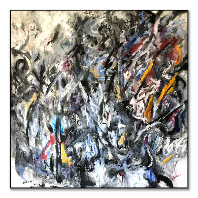 Mixed Up Black and White Wall Art by Bob Lombardi