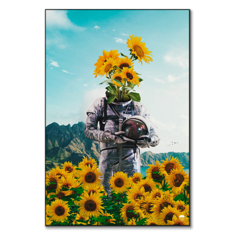 Sunflower Astronaut Wall Art by Seamless