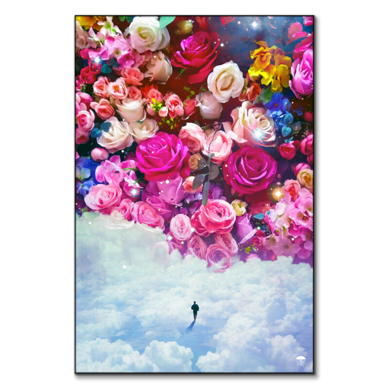 Dreamy Flowers Colorful Wall Art by Seamless