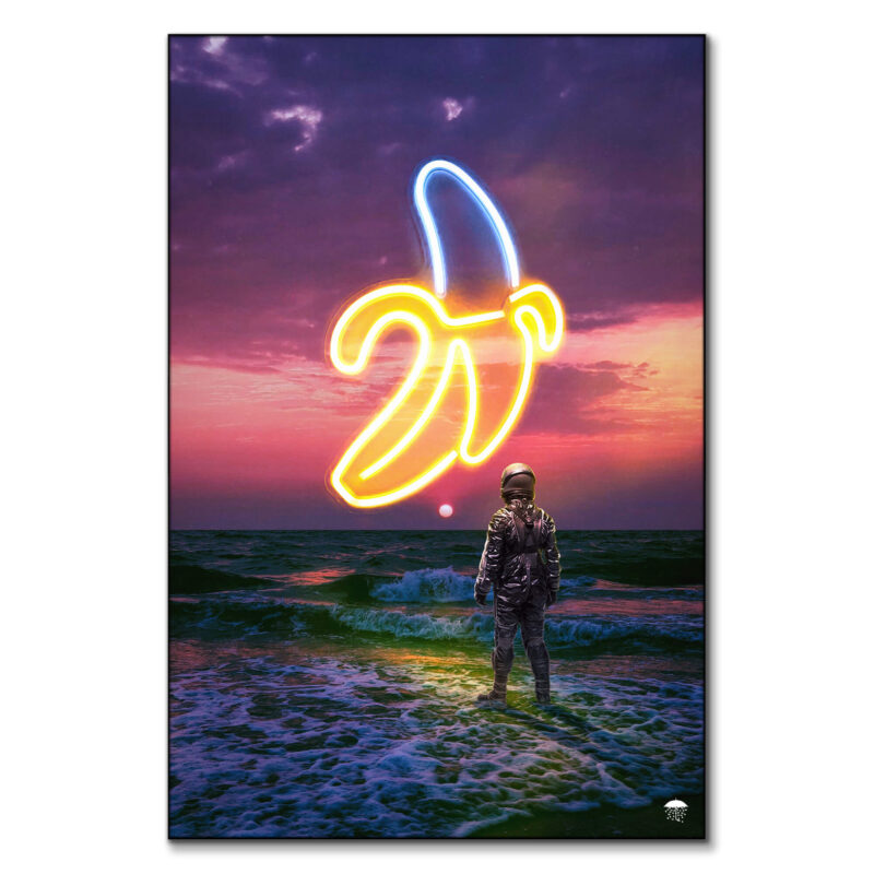 Neon Banana Wall Art by Seamless