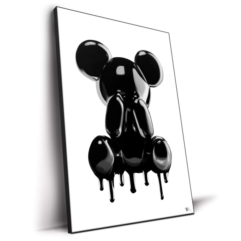 Drippy Bear 6 Black and White Wall Decor by P Muir Art