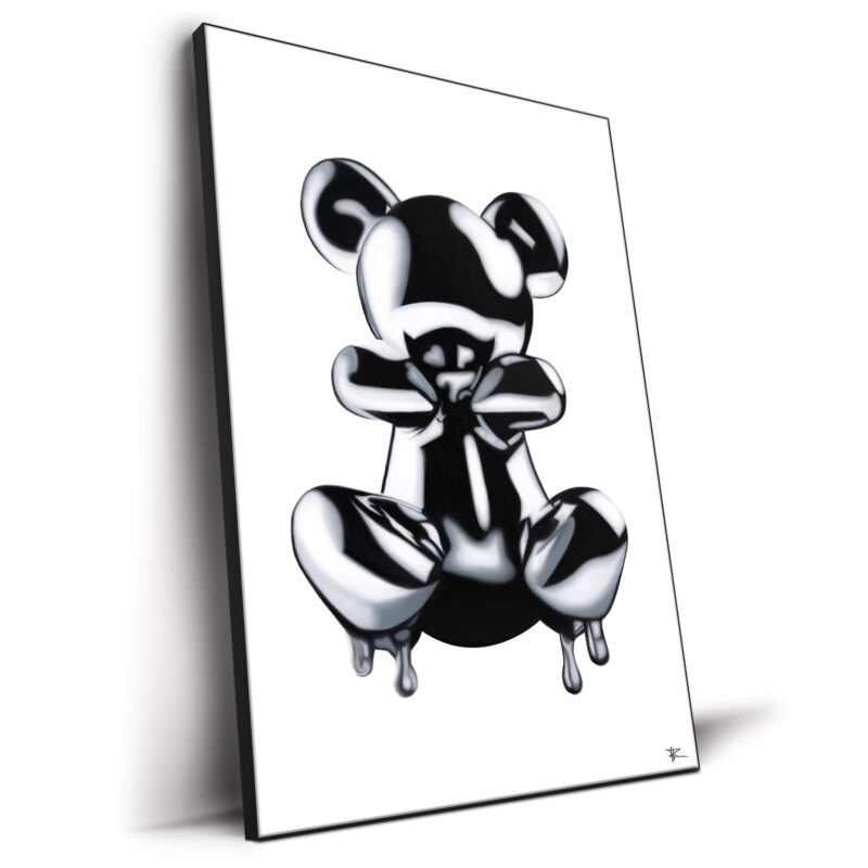 Drippy Bear 15 Black and White Wall Decor by P Muir Art