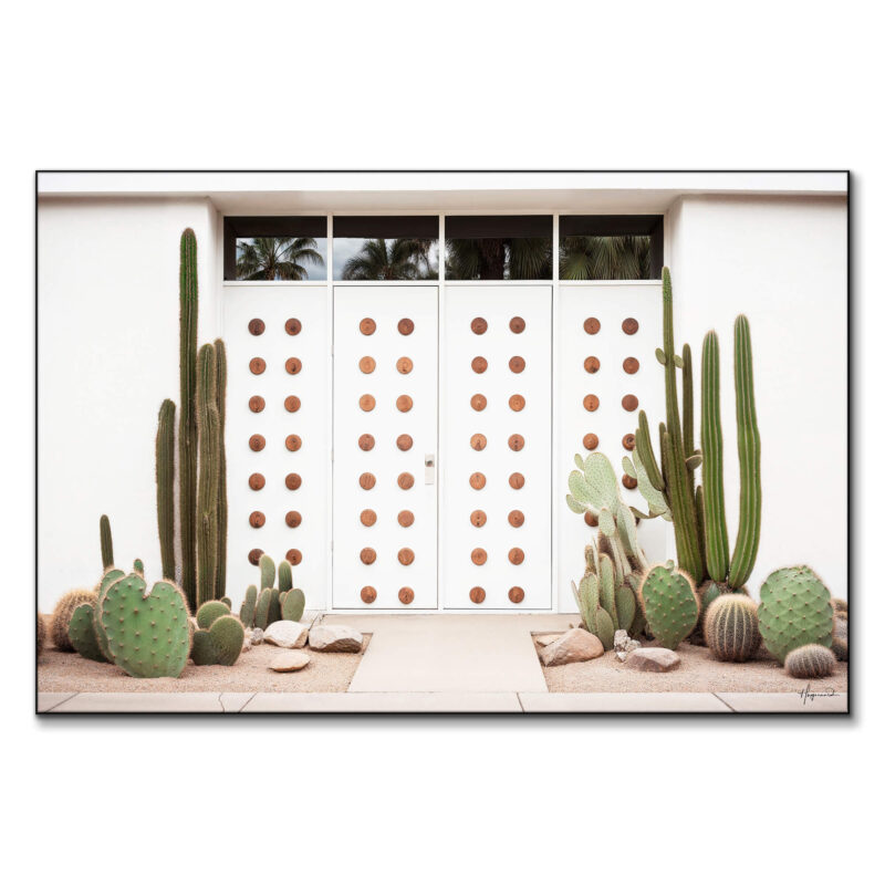 Mid-Century White Green Wall Art by Philippe HUGONNARD