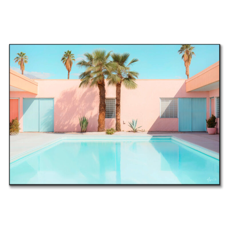 Retro Pool Pastel Wall Art by Philippe HUGONNARD