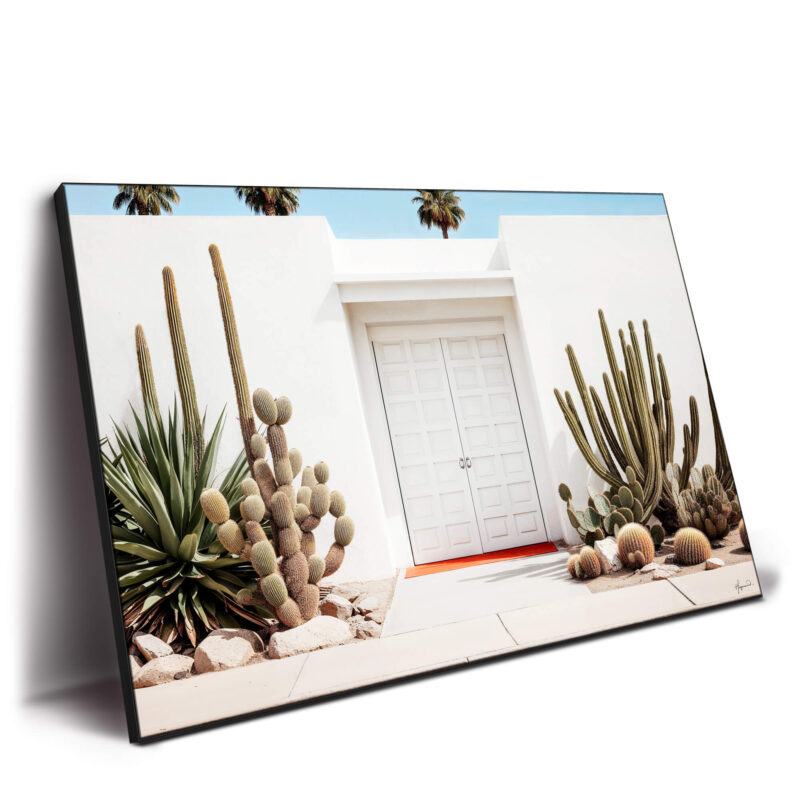 White Mid-Century Modern House Green Wall Decor by Philippe HUGONNARD