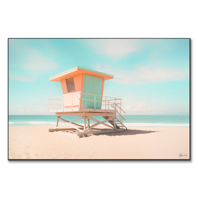 Lifeguard Tower Moods Pastel Wall Art by Philippe HUGONNARD