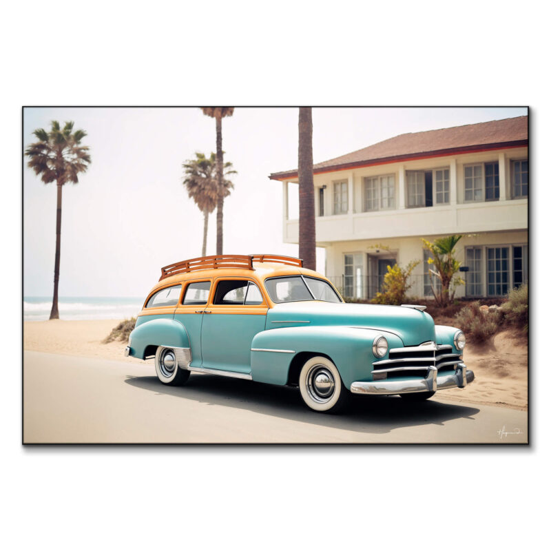Nostalgic Car Pastel Wall Art by Philippe HUGONNARD