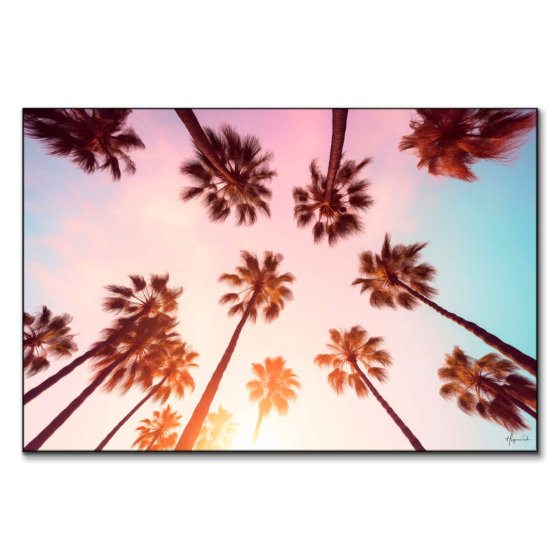 Beverly Hills Sunset Palms Pastel Wall Art by Philippe HUGONNARD