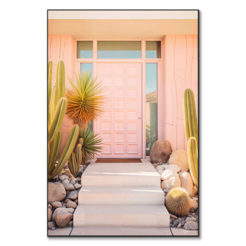 Pink Mid-Century Pastel Wall Art by Philippe HUGONNARD