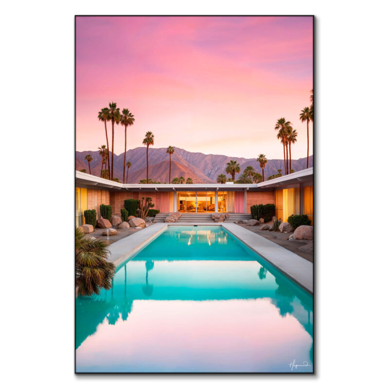 Mid-Century Pool Pastel Wall Art by Philippe HUGONNARD