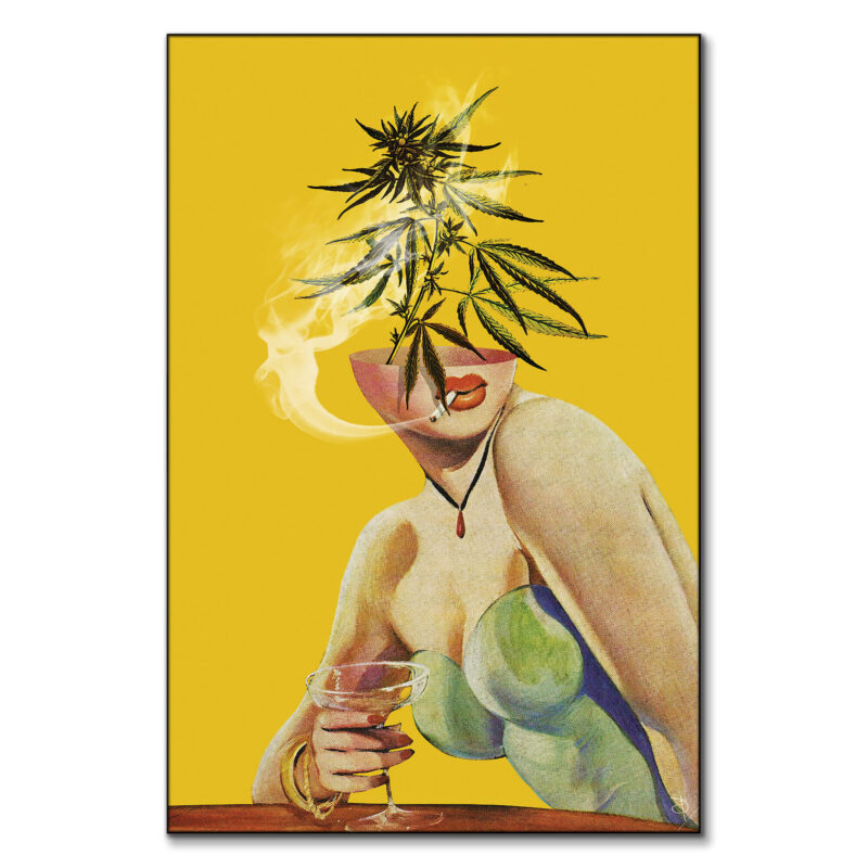 Merry Jane Yellow Wall Art by BambashkART