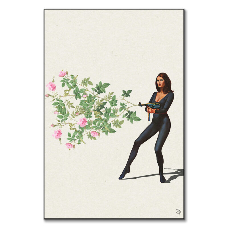 Kill Them With Love 2 White Wall Art by BambashkART