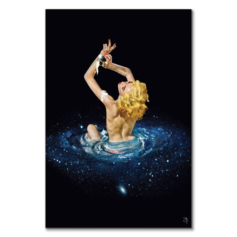 Galaxy Bath Dark Wall Art by BambashkART